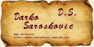 Darko Šarošković vizit kartica